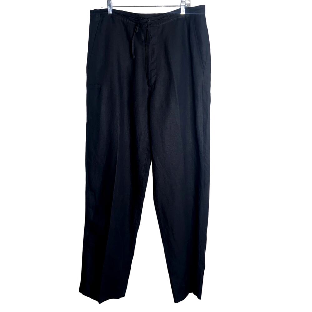 Linea Uomo Men's Linen Blend Pants 38x32 Drawstring Waist